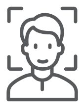 Face ID line icon, face recognition and face identification, face scanning sign, vector graphics, a linear pattern on a white background, eps 10.