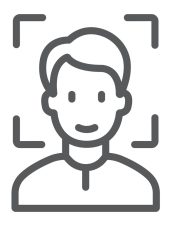 Face ID line icon, face recognition and face identification, face scanning sign, vector graphics, a linear pattern on a white background, eps 10.